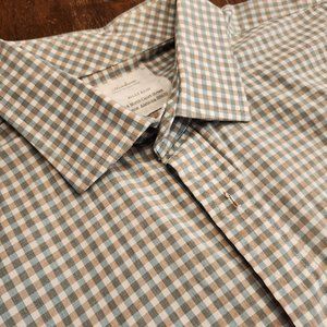 Billy Reid - Green & Brown Casual Shirt - Sz 17 - Heirloom Collection